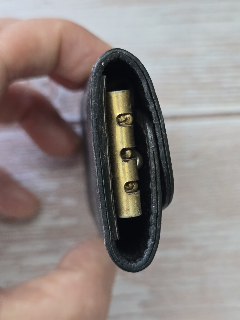 🔑RARE Vintage Gucci Logo Black Leather 3 Key Holder - Picture 4 of 16